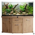 Szafka pod Akwarium Profilowane Owalne Solid 160x60x75cm Dąb Artisan