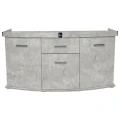 Szafka pod Akwarium Profilowane Owalne Solid 160x60x75cm Beton