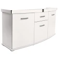 Szafka pod Akwarium Profilowane Owalne Solid 160x60x75cm Biała