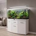 Szafka pod Akwarium Profilowane Owalne Solid 160x60x75cm Biała