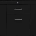 Szafka pod Akwarium Profilowane Owalne Solid 160x60x75cm Czarna
