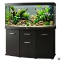 Szafka pod Akwarium Profilowane Owalne Solid 160x60x75cm Czarna