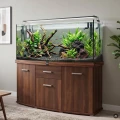 Szafka pod Akwarium Profilowane Owalne Solid 160x60x75cm Orzech