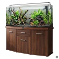 Szafka pod Akwarium Profilowane Owalne Solid 160x60x75cm Orzech