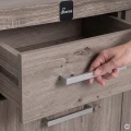 Szafka pod Akwarium Profilowane Owalne Solid 160x60x75cm Dąb Truflowy