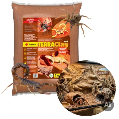 Tropical TerraClay Red Czerwone Worek Strukturalne Podłoże do Terrariów Pustynnych i Stepowych 5kg