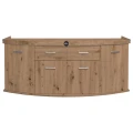 Szafka pod Akwarium Profilowane Owalne Solid 200x60x75cm Dąb Artisan