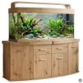 Szafka pod Akwarium Profilowane Owalne Solid 200x60x75cm Dąb Artisan