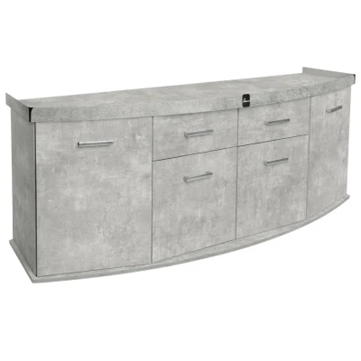 Szafka pod Akwarium Profilowane Owalne Solid 200x60x75cm Beton