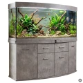 Szafka pod Akwarium Profilowane Owalne Solid 200x60x75cm Beton