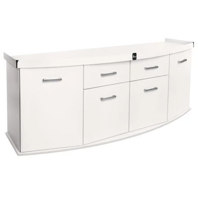 Szafka pod Akwarium Profilowane Owalne Solid 200x60x75cm Biała
