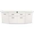 Szafka pod Akwarium Profilowane Owalne Solid 200x60x75cm Biała