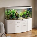 Szafka pod Akwarium Profilowane Owalne Solid 200x60x75cm Biała