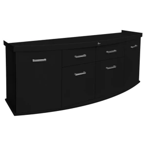 Szafka pod Akwarium Profilowane Owalne Solid 200x60x75cm Czarna
