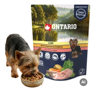 Ontario Monobiałkowa Karma Mokra dla Psa Saszetka Karp z Warzywami 300g