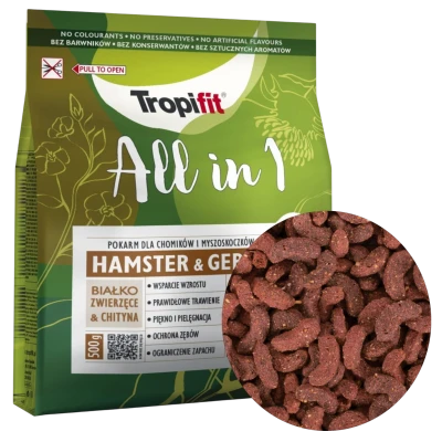 TROPIFIT ALL IN 1 HAMSTER &amp; GERBIL Pokarm dla Chomików i Myszoskoczków 500g 50652