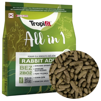 TROPIFIT ALL IN 1 Rabbit Adult Pokarm dla Królików 500g