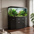 Szafka pod Akwarium Profilowane Owalne Solid 200x60x75cm Czarna