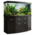 Szafka pod Akwarium Profilowane Owalne Solid 200x60x75cm Czarna