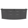 Szafka pod Akwarium Profilowane Owalne Solid 200x60x75cm Grafit