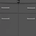 Szafka pod Akwarium Profilowane Owalne Solid 200x60x75cm Grafit