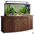 Szafka pod Akwarium Profilowane Owalne Solid 200x60x75cm Orzech