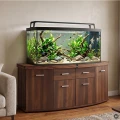 Szafka pod Akwarium Profilowane Owalne Solid 200x60x75cm Orzech