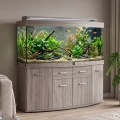 Szafka pod Akwarium Profilowane Owalne Solid 200x60x75cm Dąb Truflowy