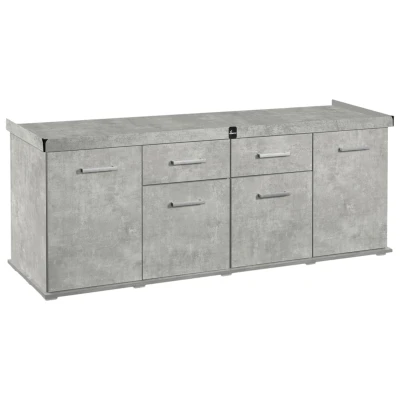 Szafka pod Akwarium Proste Solid 200x60x75cm Beton