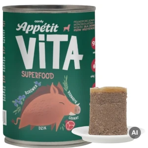COMFY APPETIT VITA DZIK SUPERFOOD Monobiałka Karma Mokra Dla Psa Dziczyzna 400G 