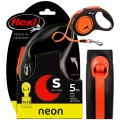 FLEXI SMYCZ DLA PSA AUTOMATYCZNA TAŚMA S 5M Do 15 kg NEON Pomarańczowa