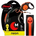 FLEXI SMYCZ DLA PSA AUTOMATYCZNA TAŚMA M 5M do 25KG Classic NEON Pomarańcz