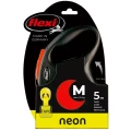FLEXI SMYCZ DLA PSA AUTOMATYCZNA TAŚMA M 5M do 25KG Classic NEON Pomarańcz