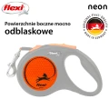 FLEXI SMYCZ DLA PSA AUTOMATYCZNA TAŚMA M 5M do 25KG Classic NEON Pomarańcz
