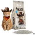 Sheriff Żwirek Bentonitowy Dla Kota Compact Zbrylający Carbon Węgiel Aktywny Zestaw 4x5L 20L
