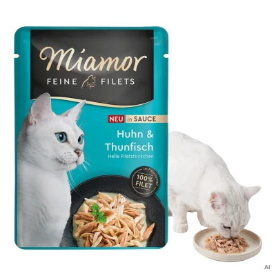 Miamor Karma Mokra Dla Kotów Dorosłych Feine Filets Sauce Kurczak z Tuńczykiem w Sosie 100g