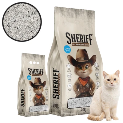 Sheriff Żwirek Bentonitowy Dla Kota Compact Zbrylający Carbon Zestaw 20L+5L