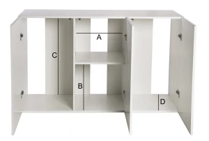 Szafka pod Akwarium Proste Aquatic 160x60x90cm Czarna