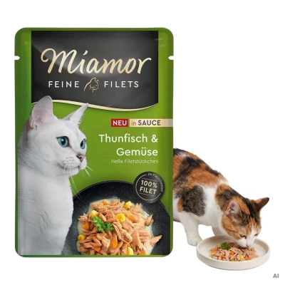 Miamor Karma Mokra Dla Kotów Dorosłych Feine Filets Sauce Tuńczyk z Warzywami w Sosie 100g