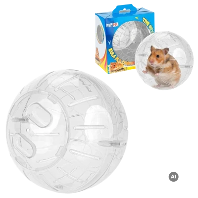 Kula Wybiegowa Dla Chomika Happet 11.5cm Transparentna LEKKA Do Biegania