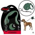 Flexi New Classic L Smycz Automatyczna Taśma 5m Oliwkowa BEZPIECZNA Do 50 kg