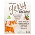 Jerry CASSAVA Maniok Ekologiczny Zbrylający Żwirek Żwir dla Kota Wydajny NATURALNY Zestaw 6x2,5kg