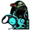 Smycz Automatyczna Flexi New Neon Niebieska DLA PSA Taśmowa 5m M MOCNA Dla Psa Do 25kg