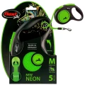 Smycz Dla Psa Flexi New Neon Zielona Automatyczna Taśma ODBLASKOWA 5m M 25kg