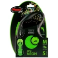 Smycz Dla Psa Flexi New Neon Zielona Automatyczna Taśma ODBLASKOWA 5m M 25kg