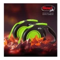 Smycz Dla Psa Flexi New Neon Zielona Automatyczna Taśma ODBLASKOWA 5m M 25kg