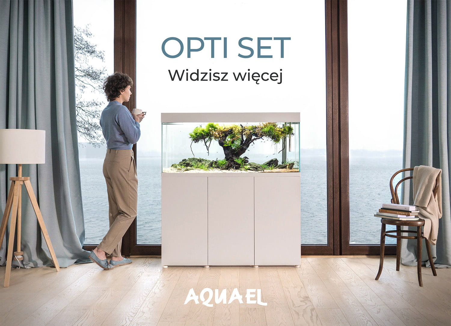 AQUAEL OPTI SET Szafka 240 121x41x80cm BIA A Sklep Zoologiczny Zoo 